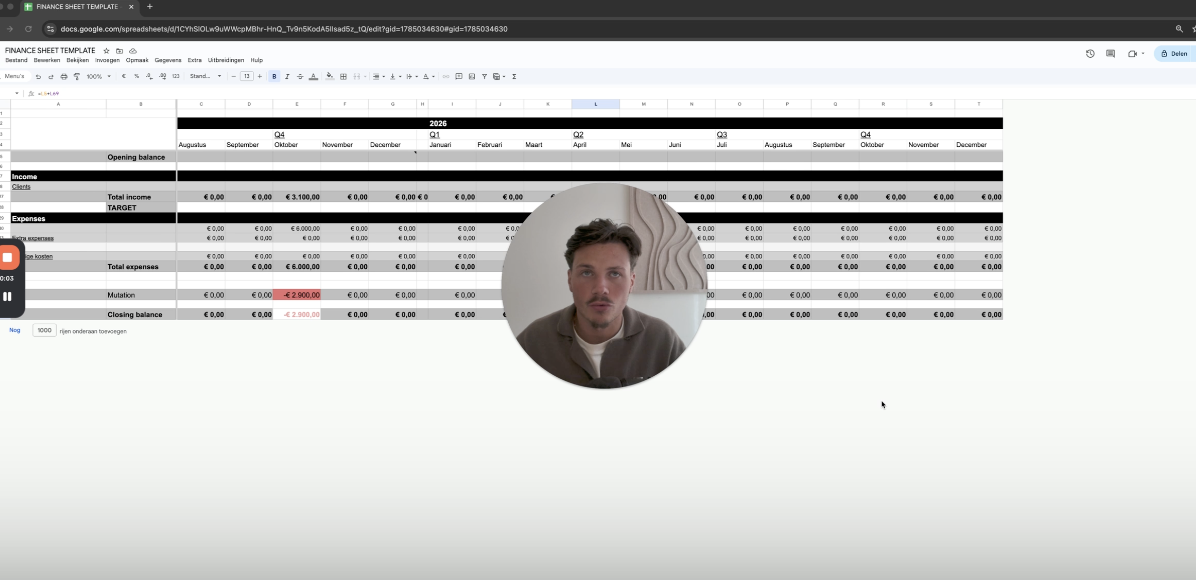 Finance sheet SOP